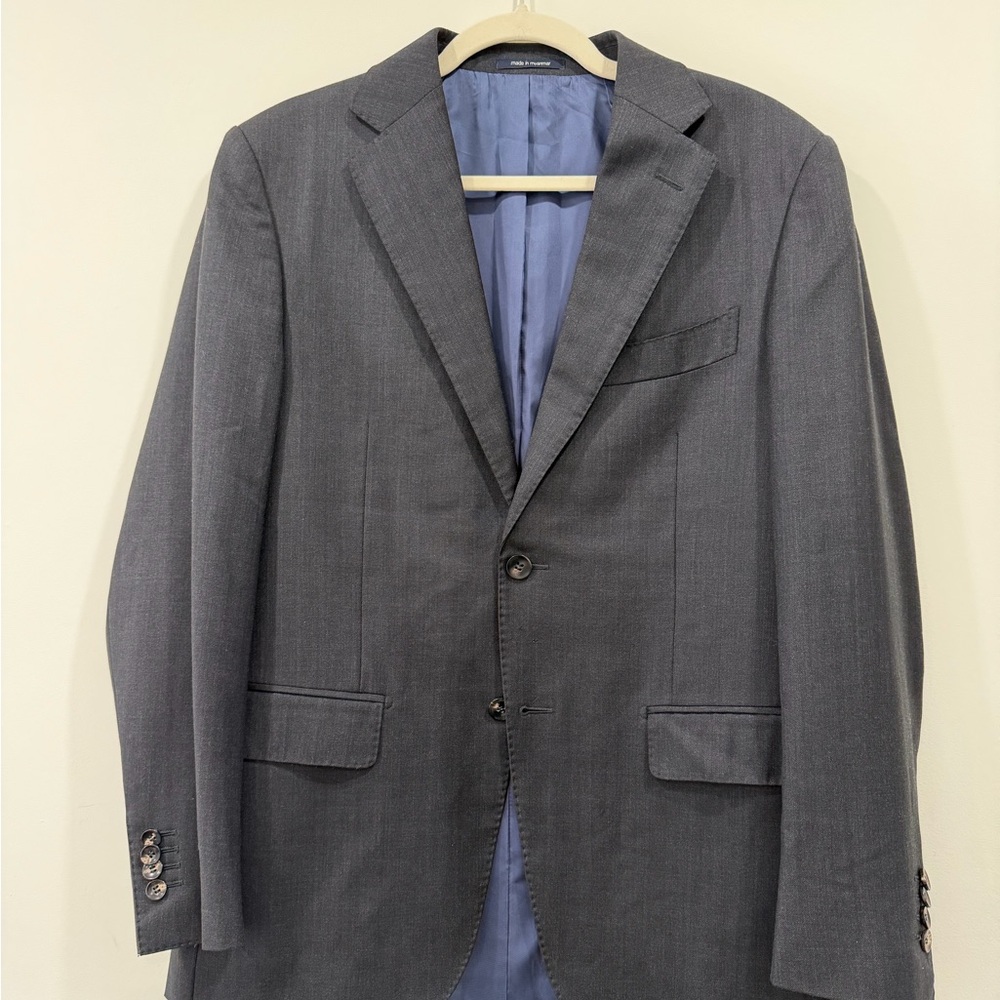 Suitsupply Napoli Blazer Sport Coat 38R Zignone Super 110s Wool Charcoal Gray